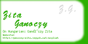 zita ganoczy business card